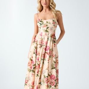 Floral print maxi dress