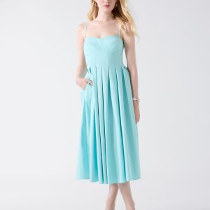 Pleated midi dress