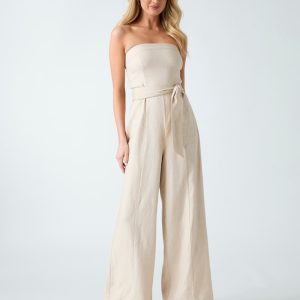 Linen-blend jumpsuit