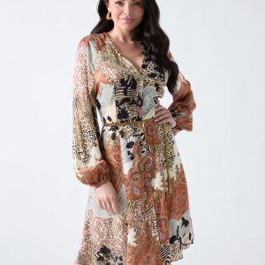 Marciano fit-and-flare mini dress