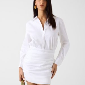 Poplin mini dress