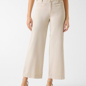 Braided Cropped Wide-Leg Pants