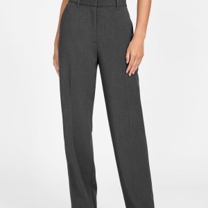 Tailored stretch straight-leg pants