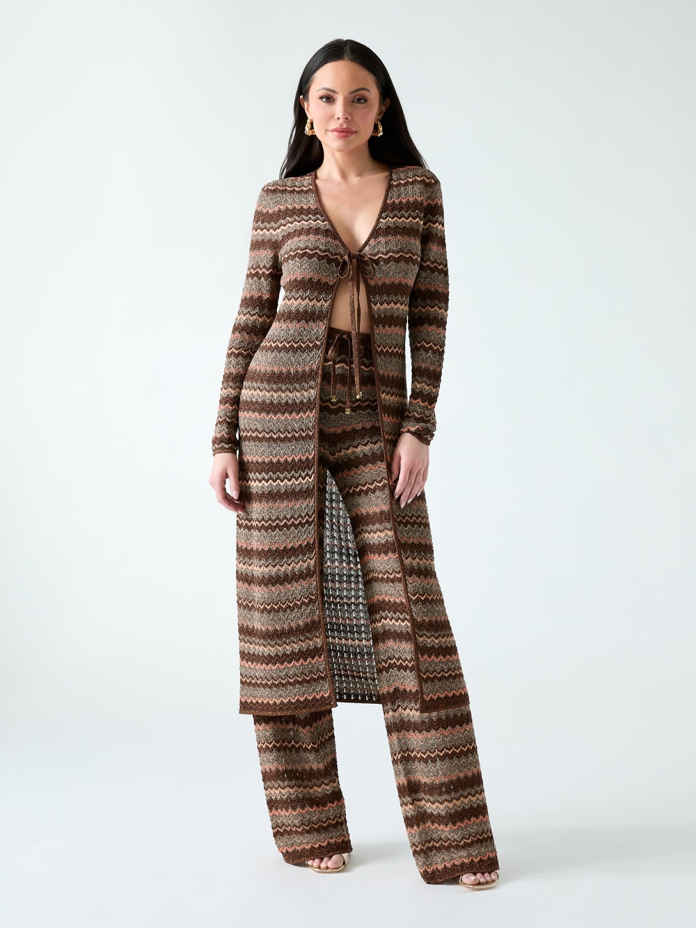 Marciano knitted lurex cardigan