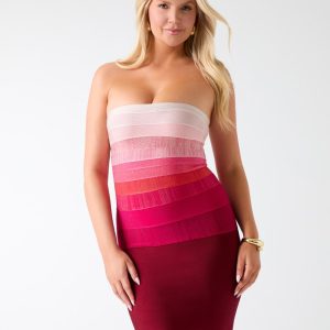 Marciano gradient bandage dress