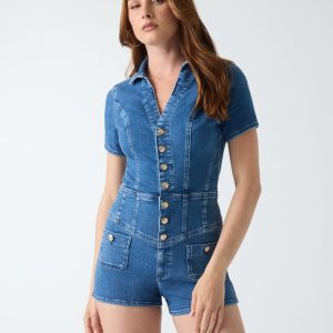 Denim romper
