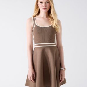 Viscose-blend mini dress