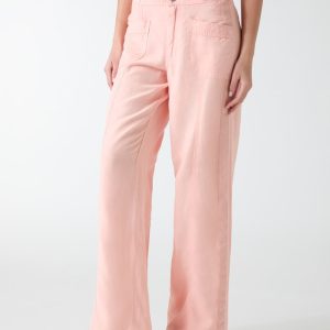 Linen-blend pants
