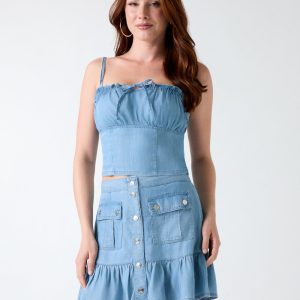 Denim crop top
