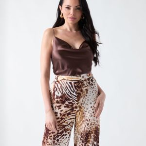 Marciano silk-blend tank top