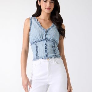 Rebeca Chambray Corset Top