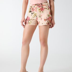 Cargo denim shorts