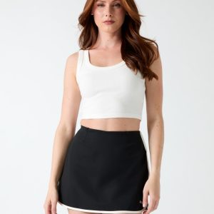 Rib-knit tank top