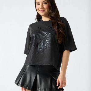 Foiled boxy t-shirt