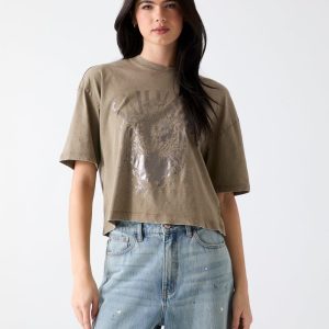 Foiled boxy t-shirt