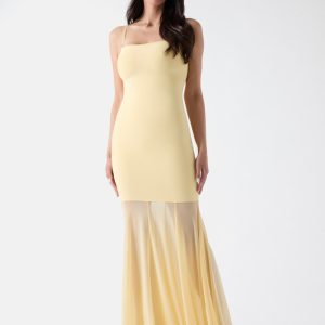 Marciano strapless mesh dress