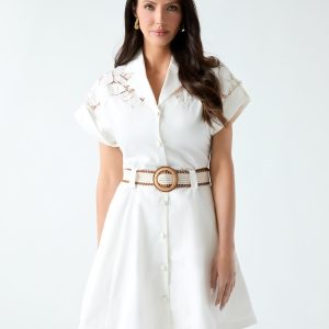 Marciano embroidered shirt dress