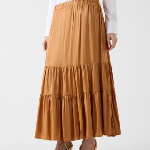 Pleated maxi skirt