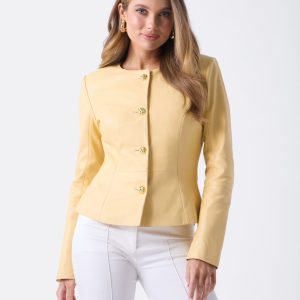 Marciano Peplum Leather Jacket