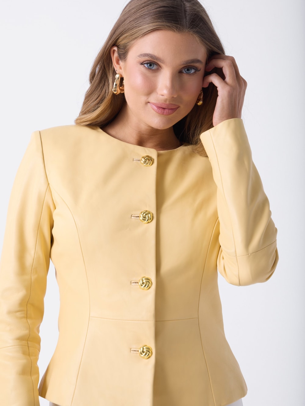 Marciano Peplum Leather Jacket - Image 3
