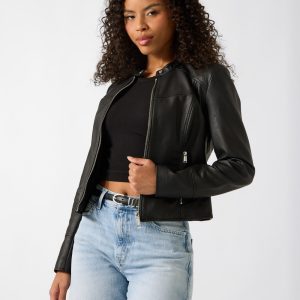 Quattro G Faux-Leather Biker Jacket