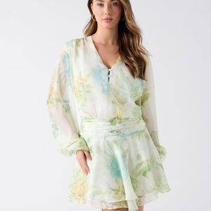 Chiffon Ruffled Mini Dress