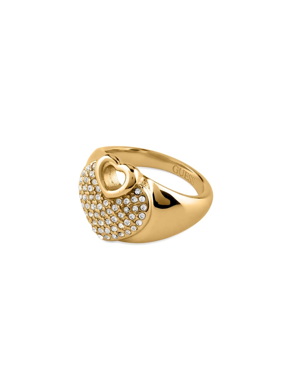 Gold-Tone Pav Heart Ring - Size 7 - Image 3