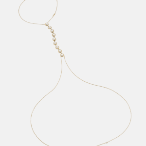 Gold-Tone Faux-Pearl Body Chain