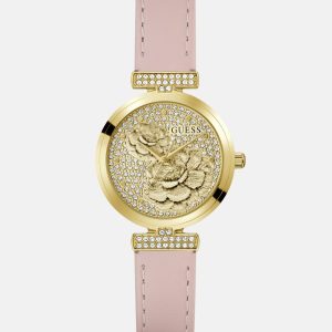 Genuine leather analogue watch 34 mm