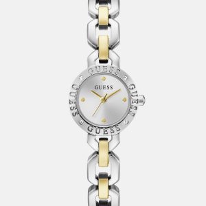 Crystal Recycled Steel analogue watch 22 mm