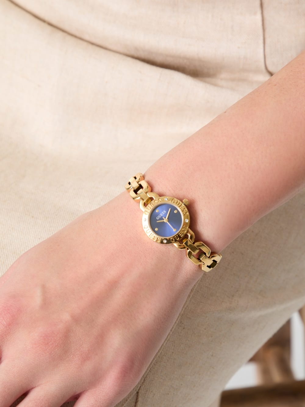 Crystal Recycled Steel analogue watch - Image 2