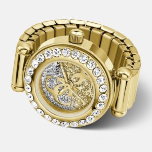 Crystal Stainless steel analogue ring 18 mm