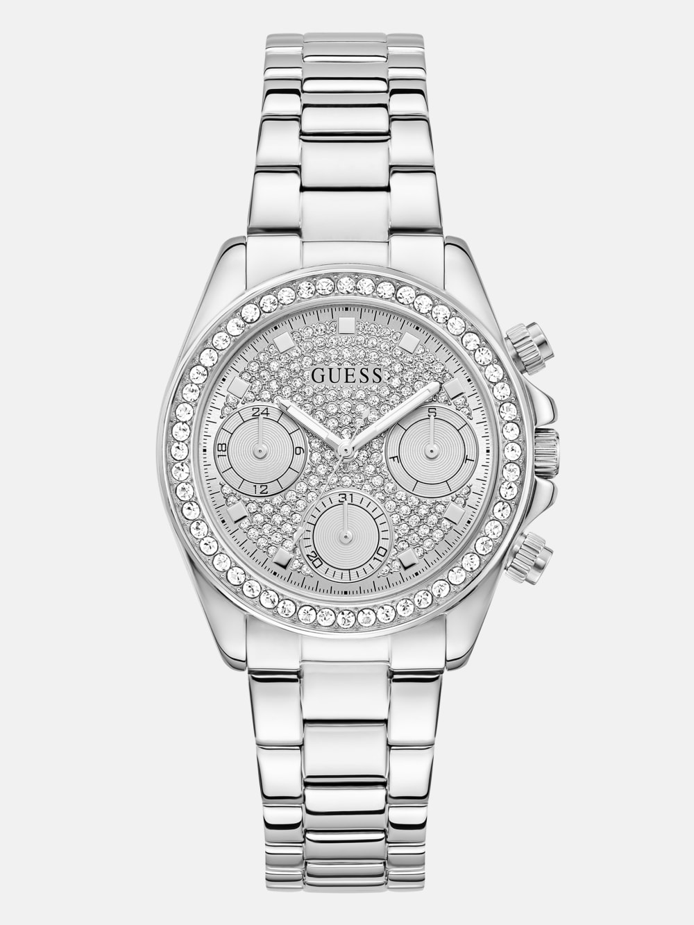 Crystal Stainless Steel multi-function watch