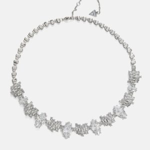 Silver-Tone Chandelier Necklace
