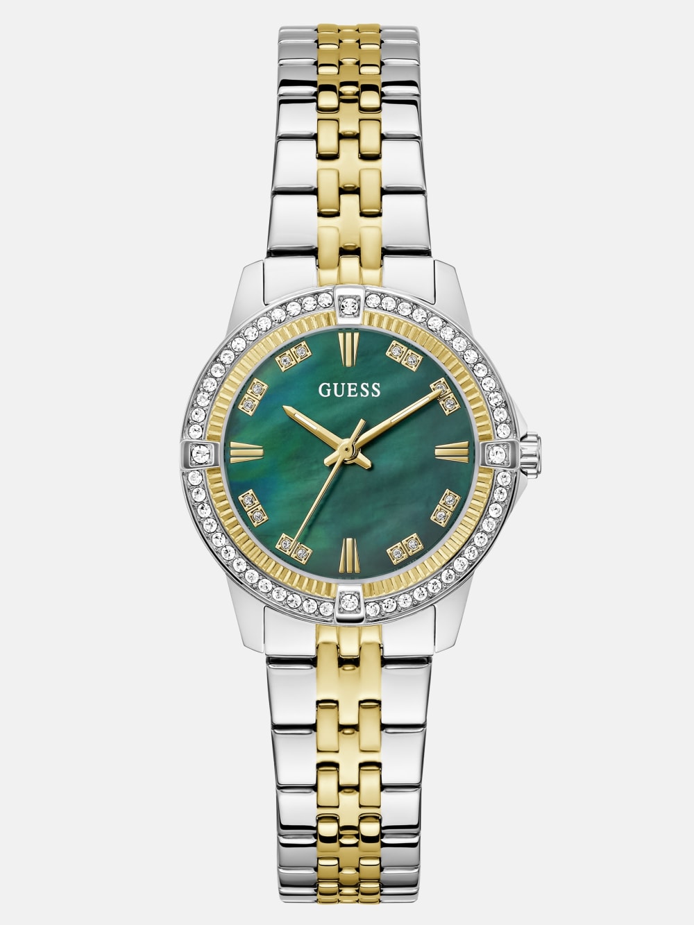 Crystal Stainless Steel analogue watch 32 mm