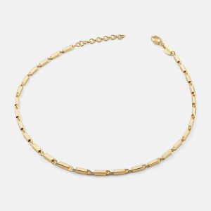 Gold-Tone Squared Links Necklace