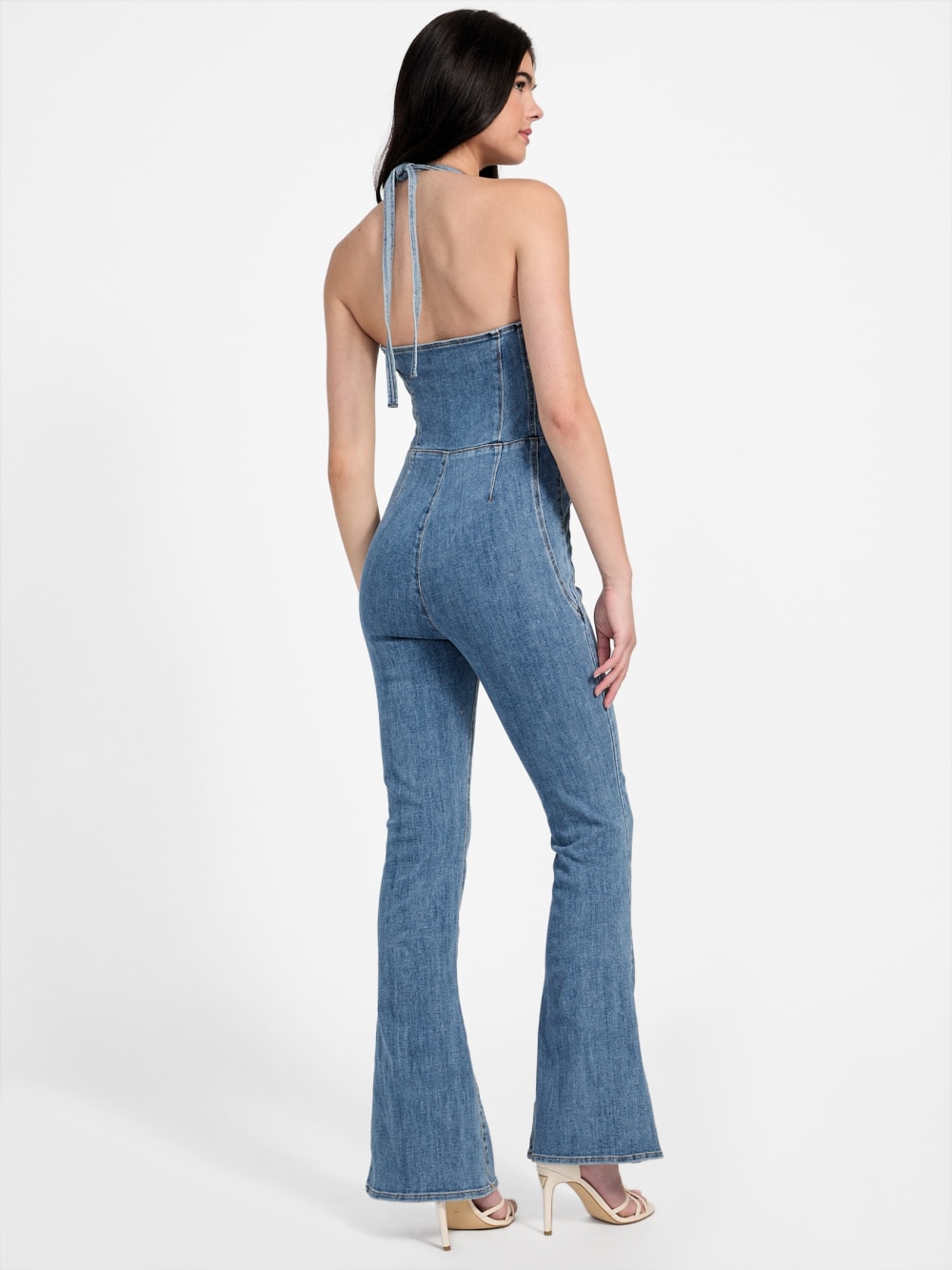 Blair Halter Denim Jumpsuit - Image 4