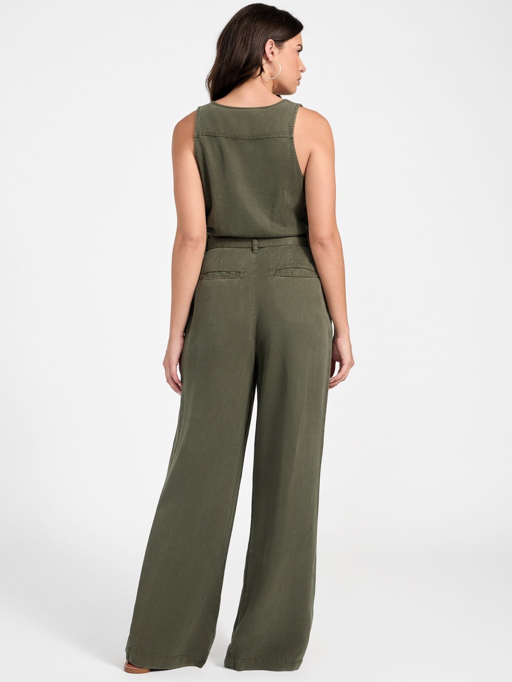 Madelyn Sleeveless Twill Jumpsuit - Image 5