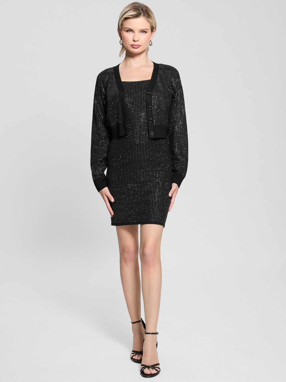 Khloe Rhinestone Sweater Dress - Image 2