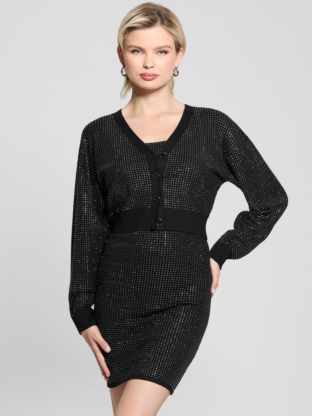 Khloe Rhinestone Sweater Dress - Image 6
