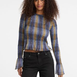 GUESS Originals Eco Smocked Mesh Printed Tee