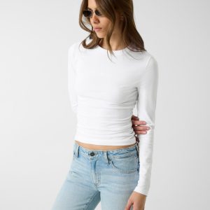 Slim Embroidered Long-Sleeve Tee