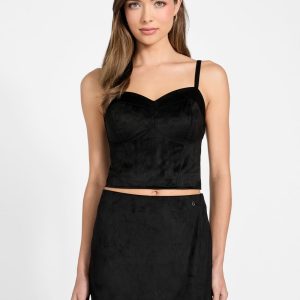 Eco Nunzia Faux-Suede Corset Top