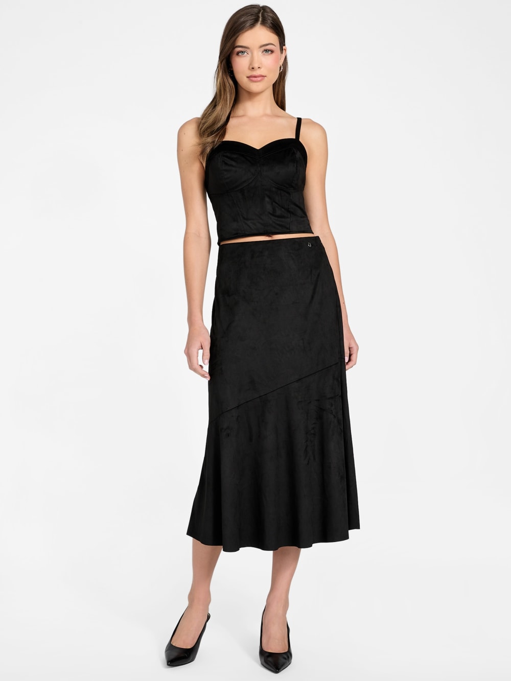 Eco Nunzia Faux-Suede Corset Top - Image 2