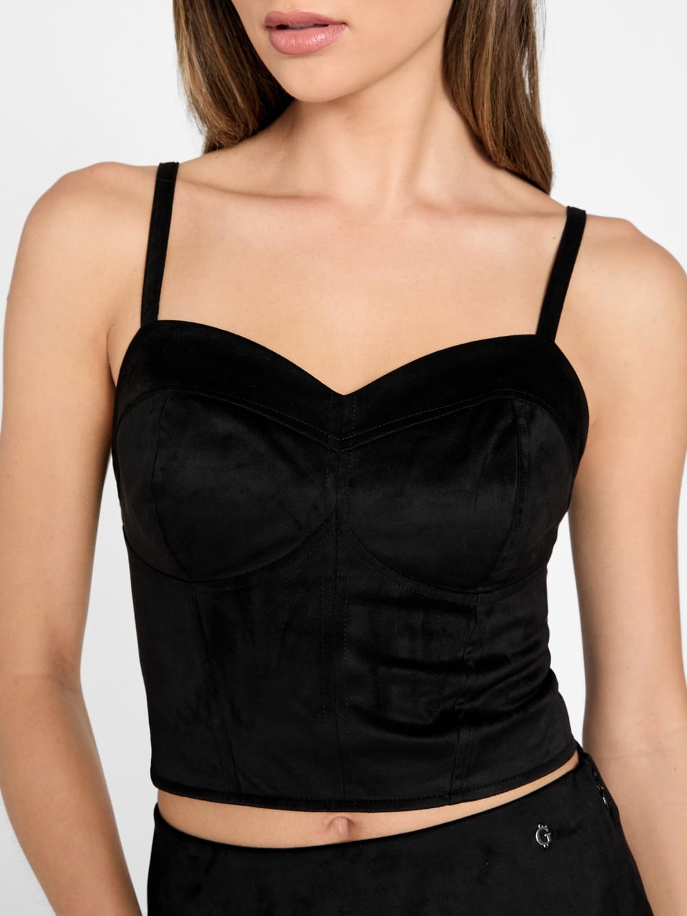 Eco Nunzia Faux-Suede Corset Top - Image 3