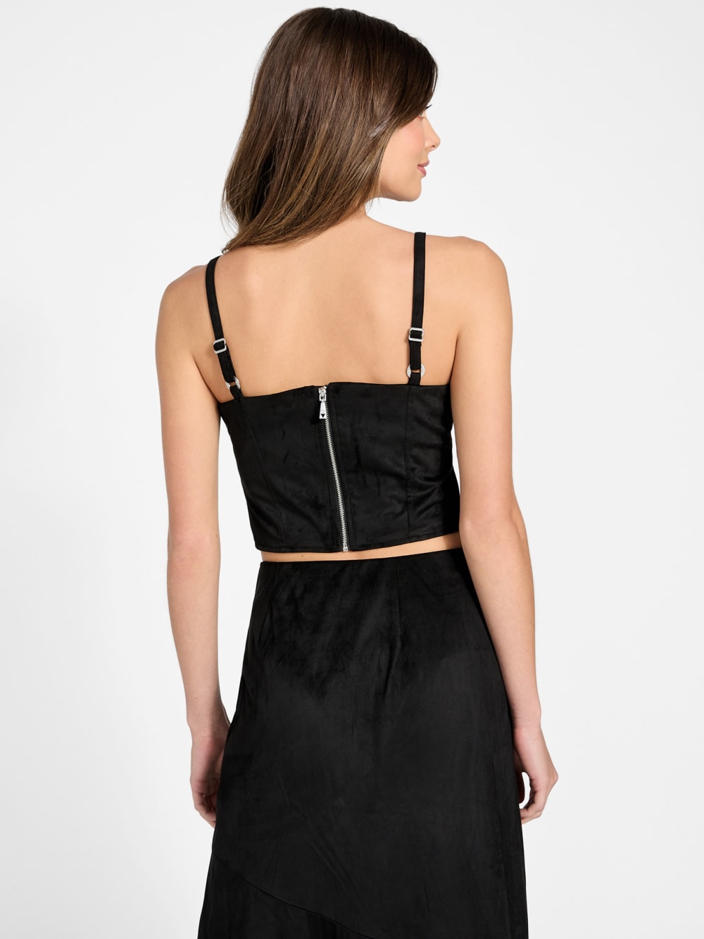 Eco Nunzia Faux-Suede Corset Top - Image 4