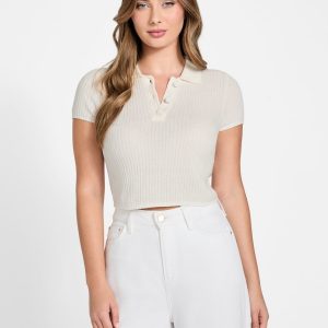 Mona Chenille Crop Polo