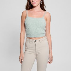 Keyla Fuzzy Sweater Crop Cami