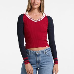 Raglan V-Neck Sweater Top