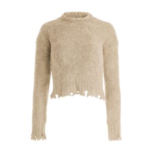 fuzzy crewneck sweater